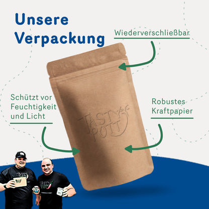 Dattel Speck Crema Essigzubereitung - 100 ml Flasche von Tasty Pott - fit and life shop