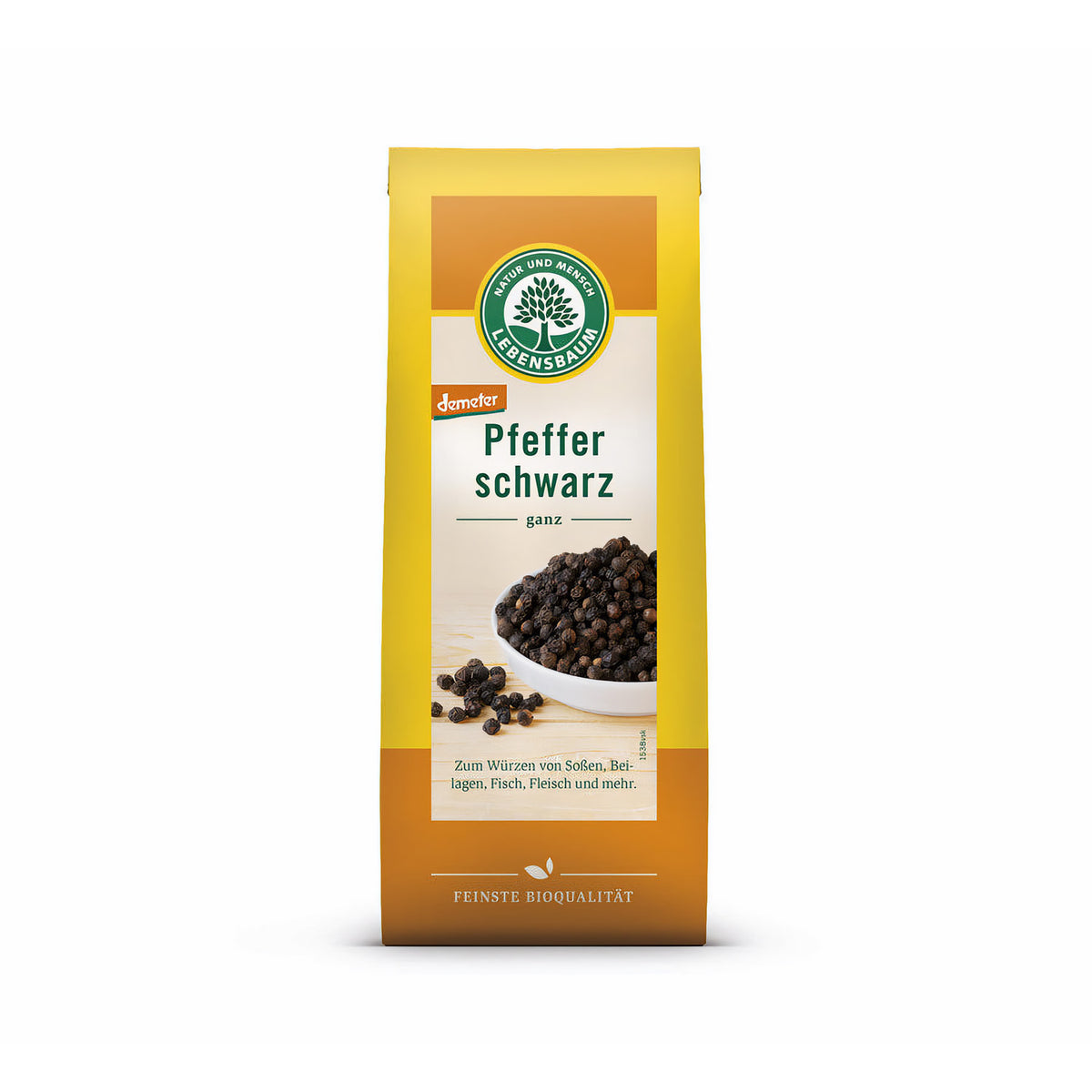 Lebensbaum Pfeffer, schwarz, ganz (1 x 50 g) - Bio - fit and life shop