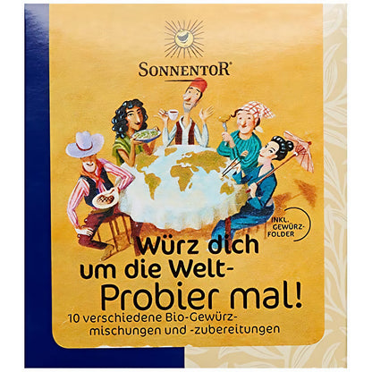 Sonnentor Probier mal! Würz dich um die Welt 10 Einzelgewürze á 5g, 1er Pack (1 x 50 g) - Bio - fit and life shop
