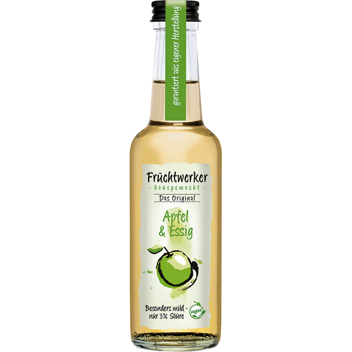 Fruchtwerker Apfel & Essig 250ml – Fruchtessig mit feiner Apfelnote - fit and life shop