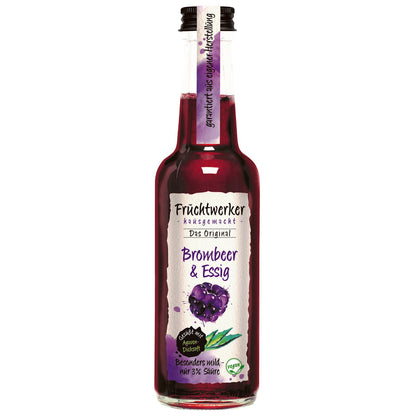 Fruchtwerker Brombeer & Essig mit Agavendicksaft 250ml – Fruchtessig mit feiner Beeren-Note | Tasty Pott - fit and life shop