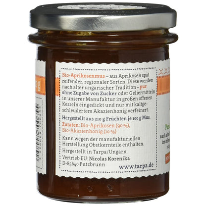 Tarpa Bio Aprikosenmus mit Akazienhonig - fit and life shop
