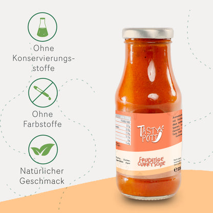 Tasty Pott Fruchtige Currysoße 250ml Flasche - fit and life shop