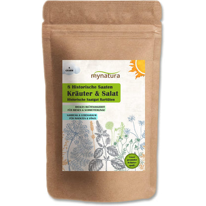 Mynatura 8 historische Saaten – Kräuter & Salat Raritäten (8g) - fit and life shop