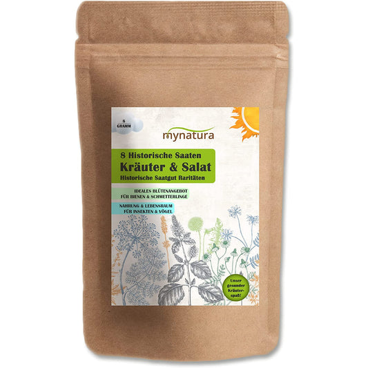 Mynatura 8 historische Saaten – Kräuter & Salat Raritäten (8g) - fit and life shop