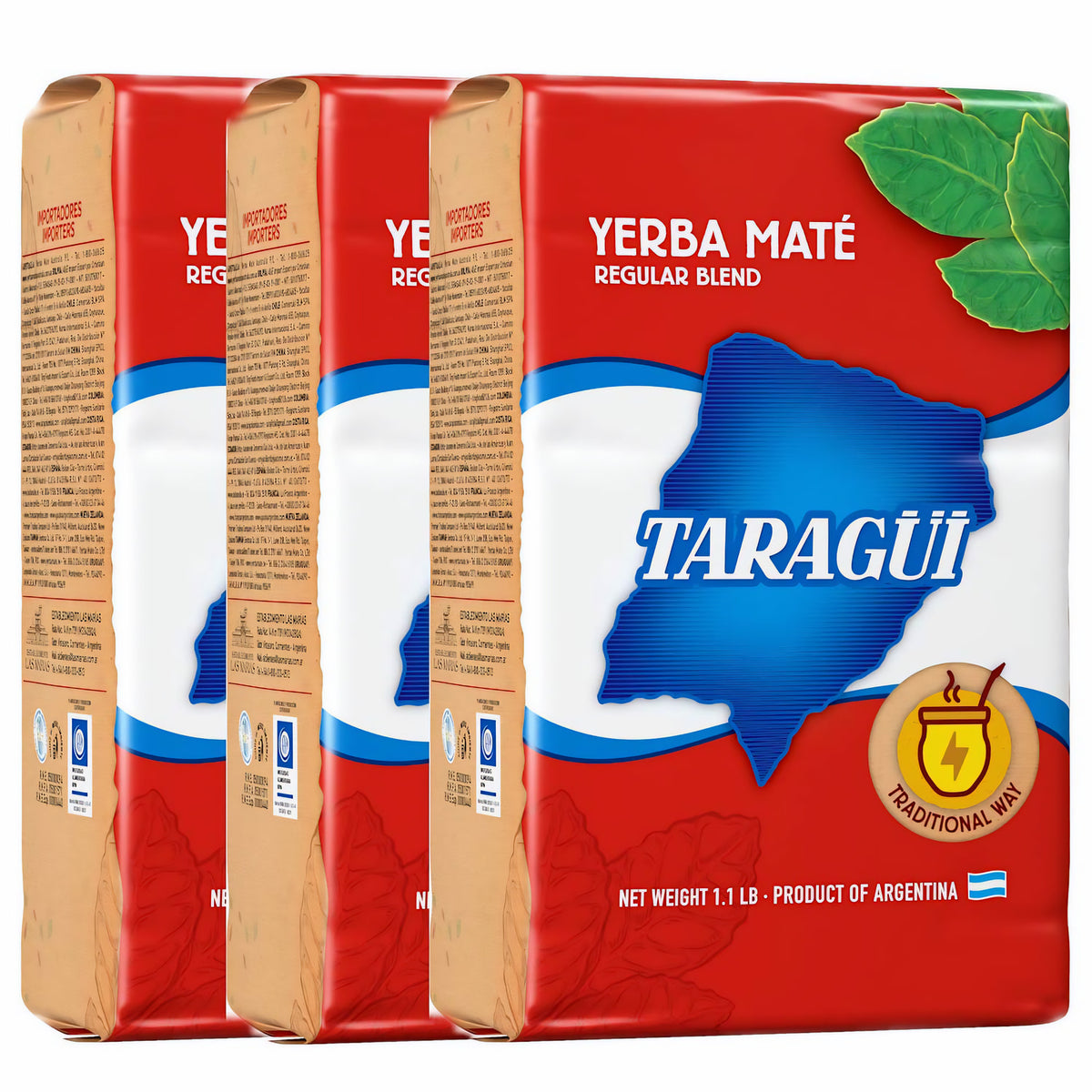 Taragui - Mate Tee aus Argentinien Yerba Mate 3x500g - fit and life shop