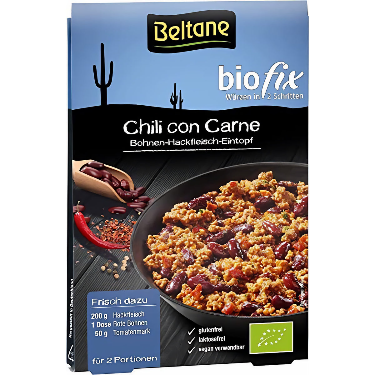 Beltane Biofix Chili con Carne Kochen, 28g, mit frischen Gewürzen und Chili, in einer Packung für würziges Gericht