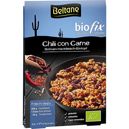 Beltane Biofix Chili con Carne Kochen, 28g, mit frischen Gewürzen und Chili, in einer Packung für würziges Gericht