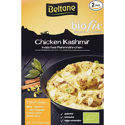 Beltane Biofix Chicken Kashmir Kochen, 2 Packungen à 17,9g, natürliche Hühnerfleischmischung für die Zubereitung