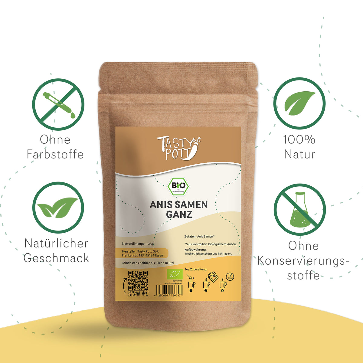 Tasty Pott Bio Anis Samen ganz - im Beutel — Abbildung 3