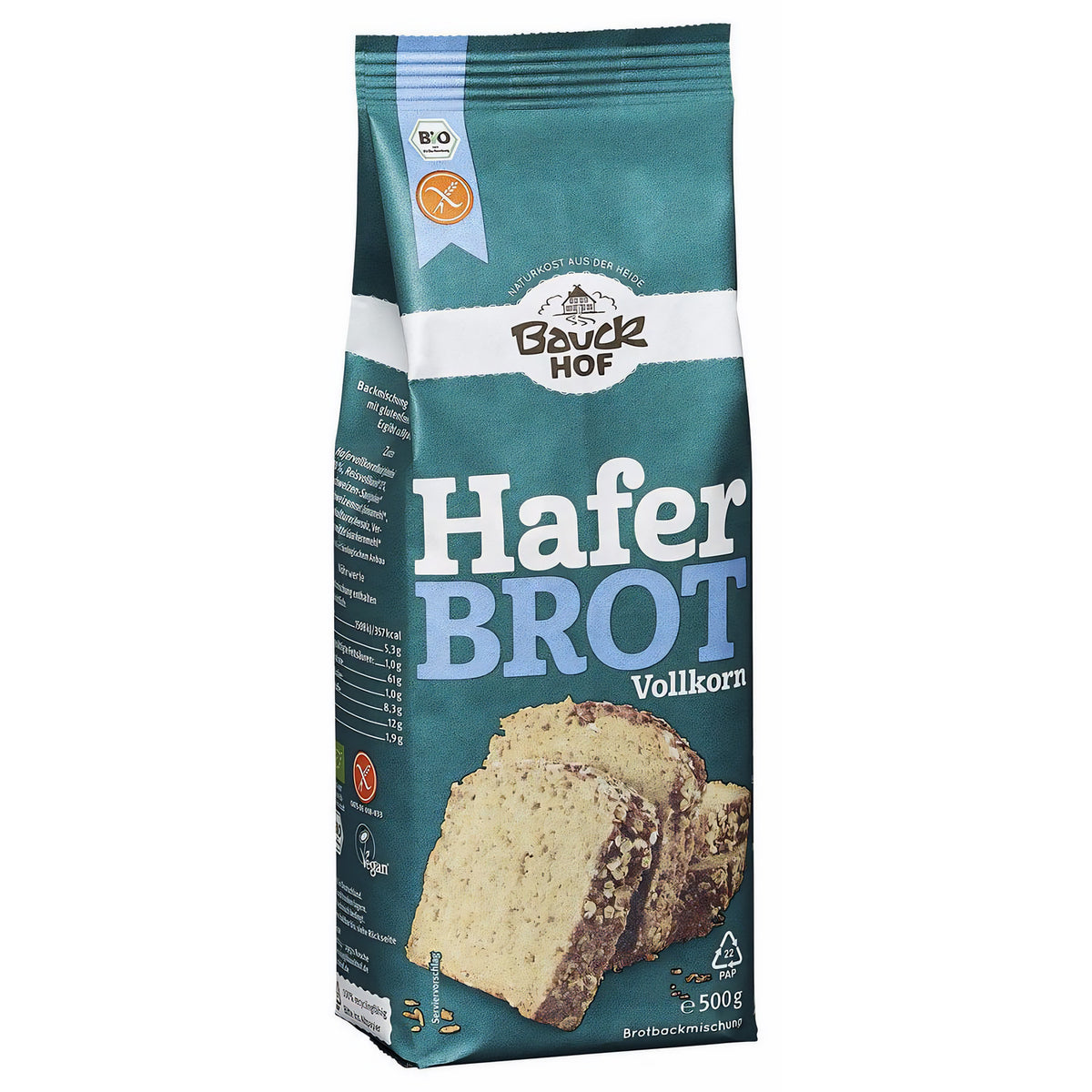 Bauckhof Bio Haferbrot Brotbackmischung, glutenfrei, 500 g - fit and life shop