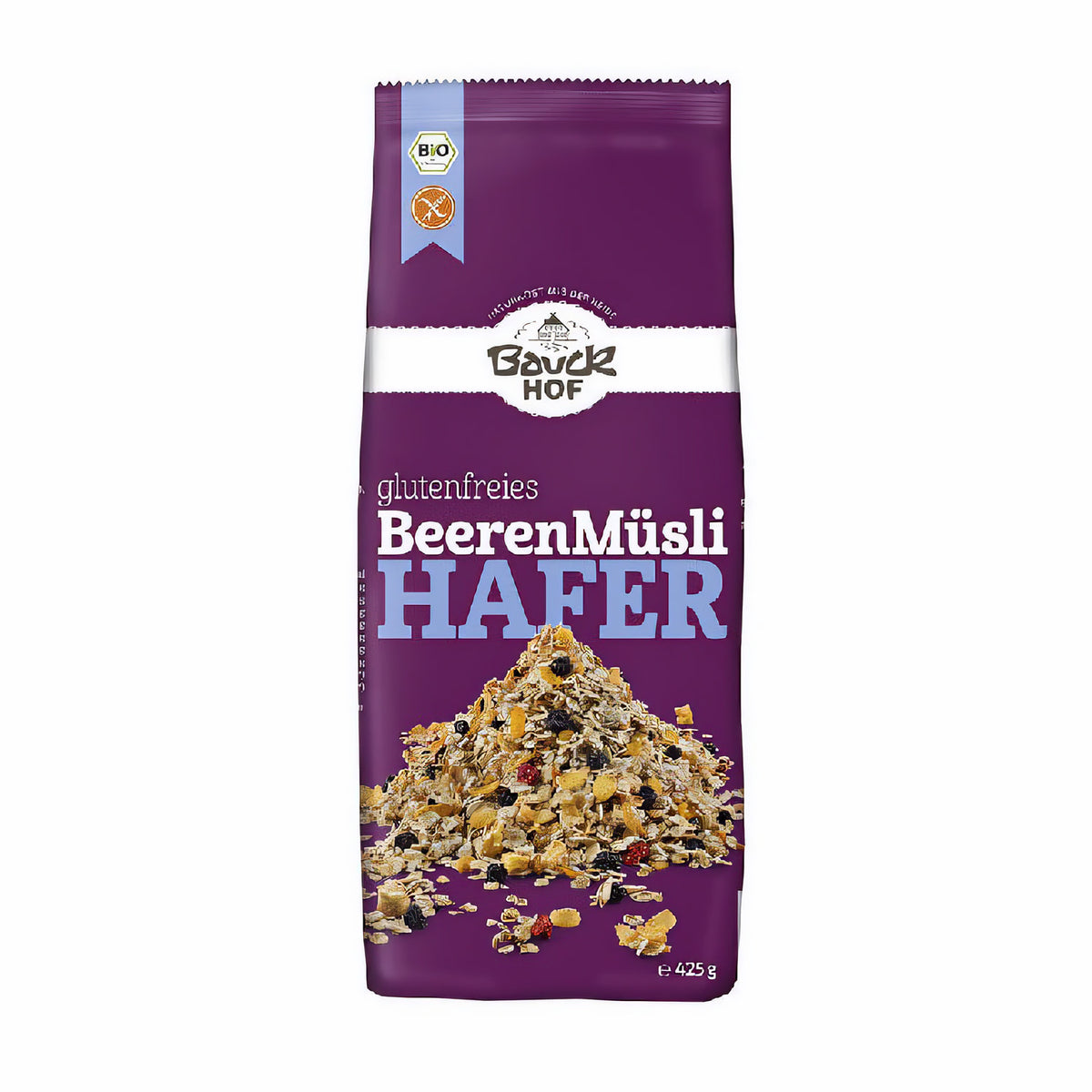 Bauckhof Hafermüsli Beeren glutenfrei (1 x 425 g) - Bio - fit and life shop
