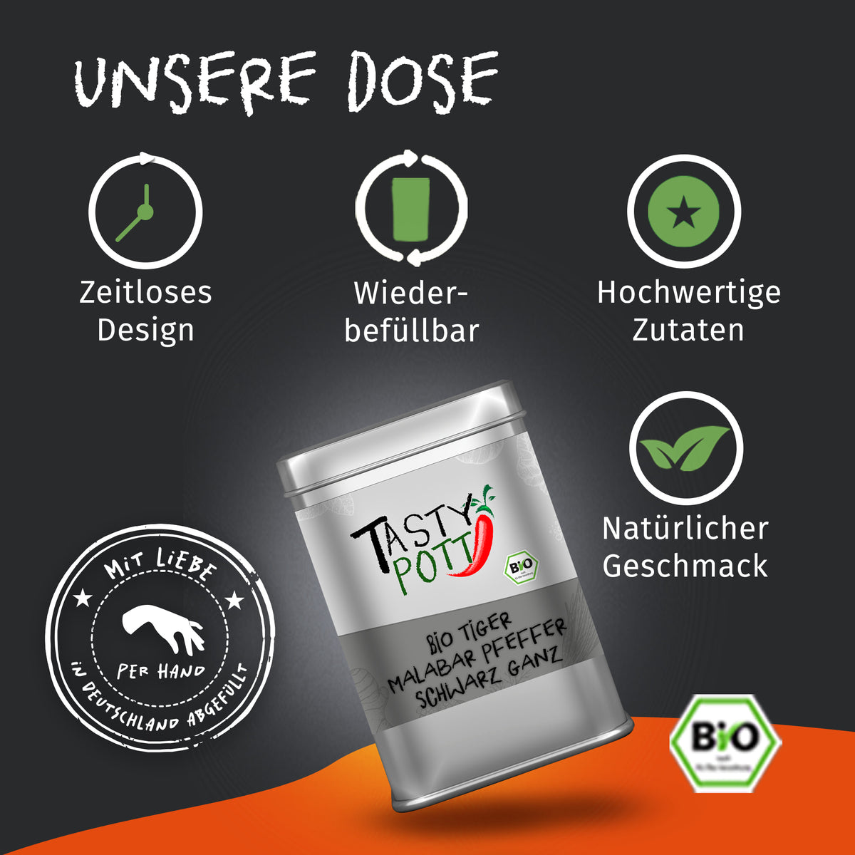 Tasty Pott Bio Malabar Pfeffer ganz - im Beutel — Abbildung 4
