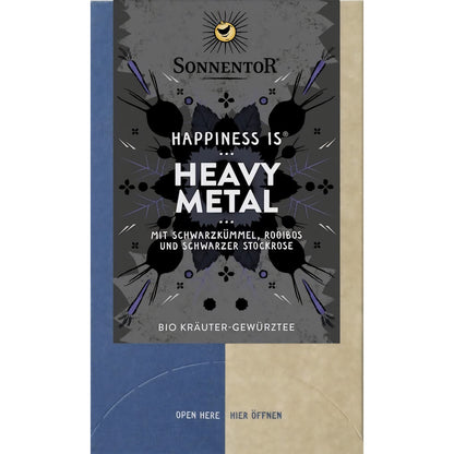 Bio Heavy Metal Tee von Sonnentor, Gewürztee in Packung mit 2 x 27g, aromatisches Bio-Teegewürz.