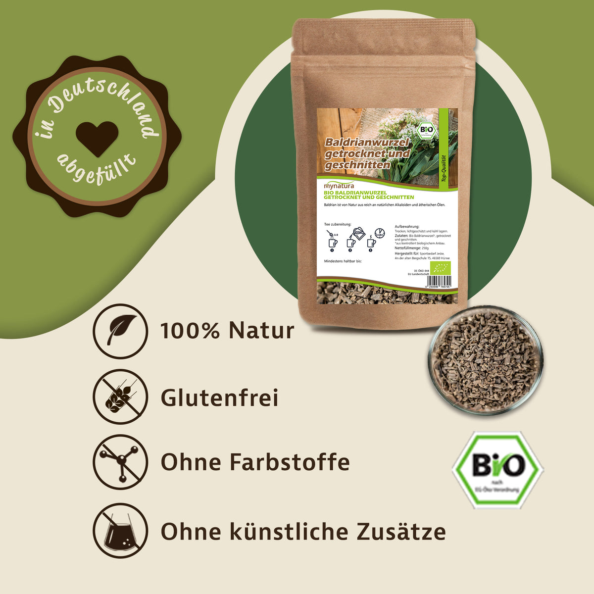 Mynatura Bio Baldrianwurzel geschnitten - in verschiedenen Größen — Abbildung 2