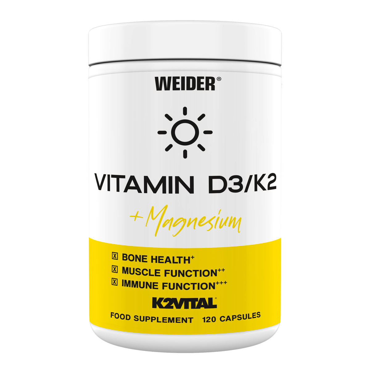WEIDER Vitamin D3/K2 Kapseln - 120 Caps pro Dose — Abbildung 3