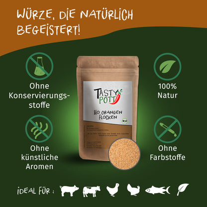 Tasty Pott Bio Orangenflocken - 100g Dose — Abbildung 2