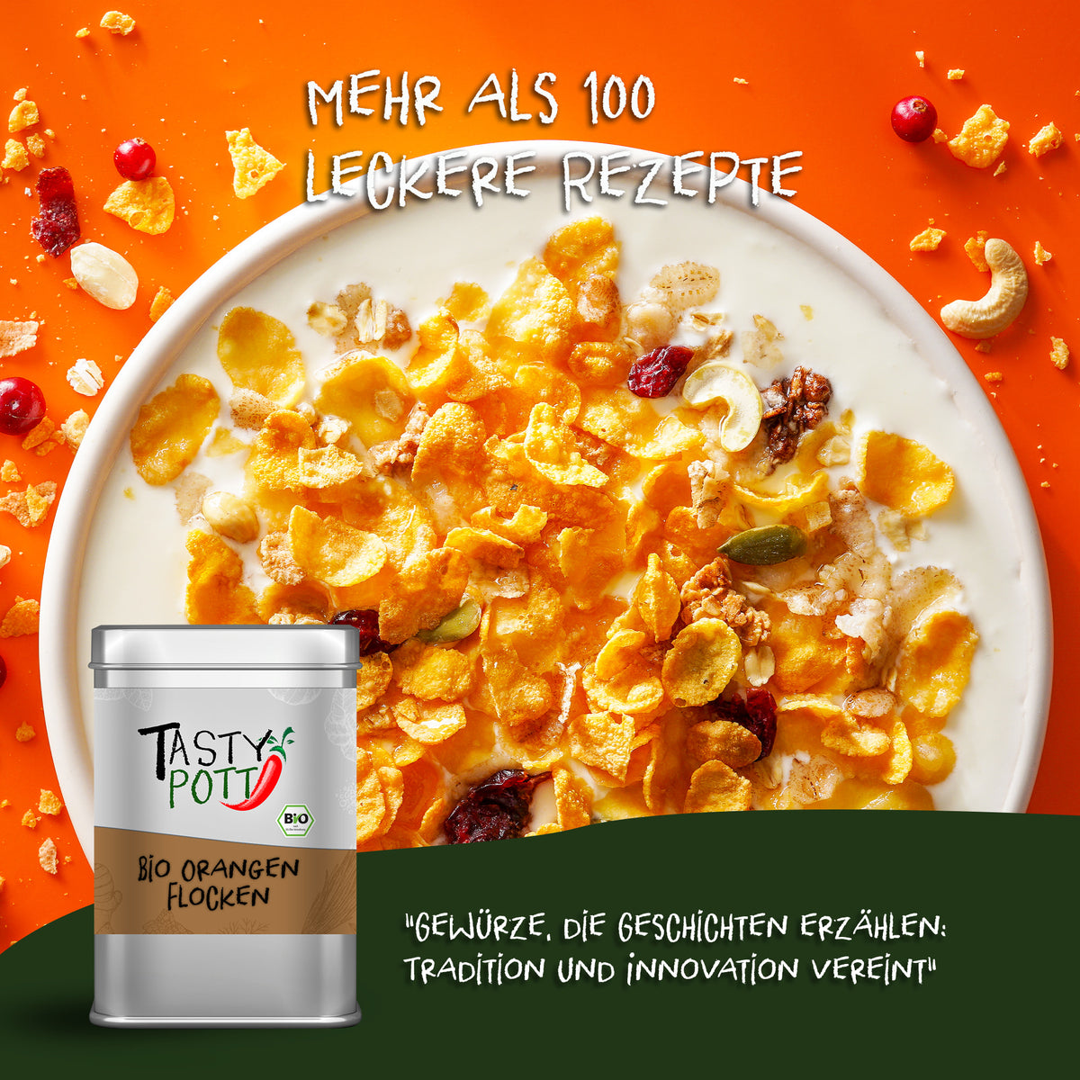 Tasty Pott Bio Orangenflocken - 100g Dose — Abbildung 5