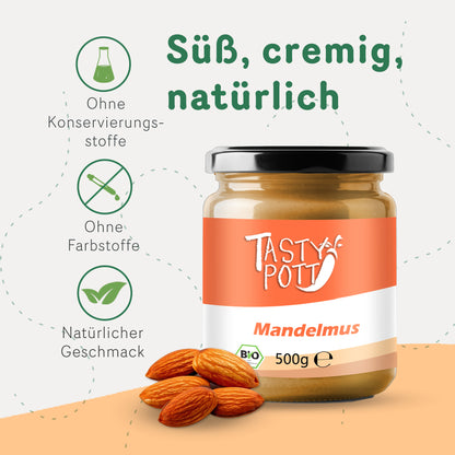 Tasty Pott Bio Mandelmus braun 500g — Abbildung 3