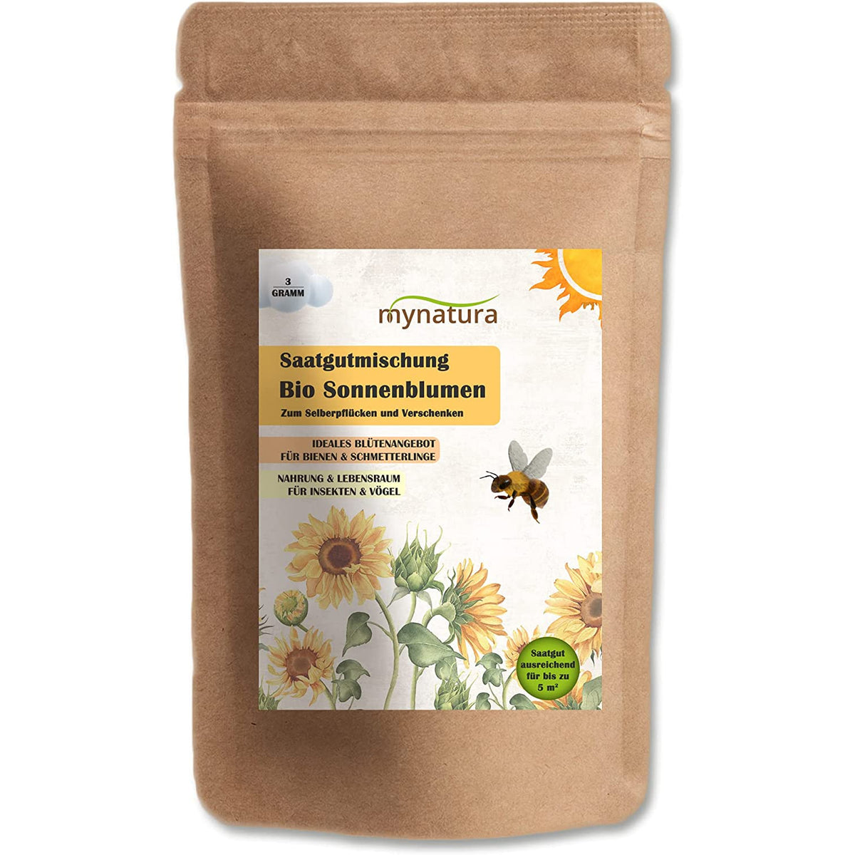 Mynatura Bio Sonnenblumen Saatgutmischung - 3g