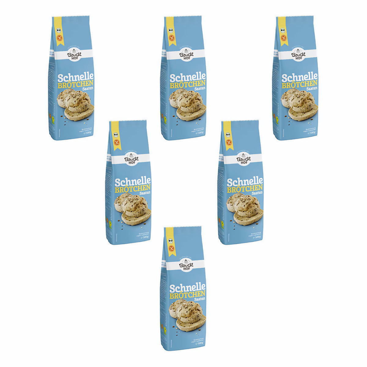 Bauckhof Schnelle Brötchen Saaten glutenfrei Bio 500g - fit and life shop