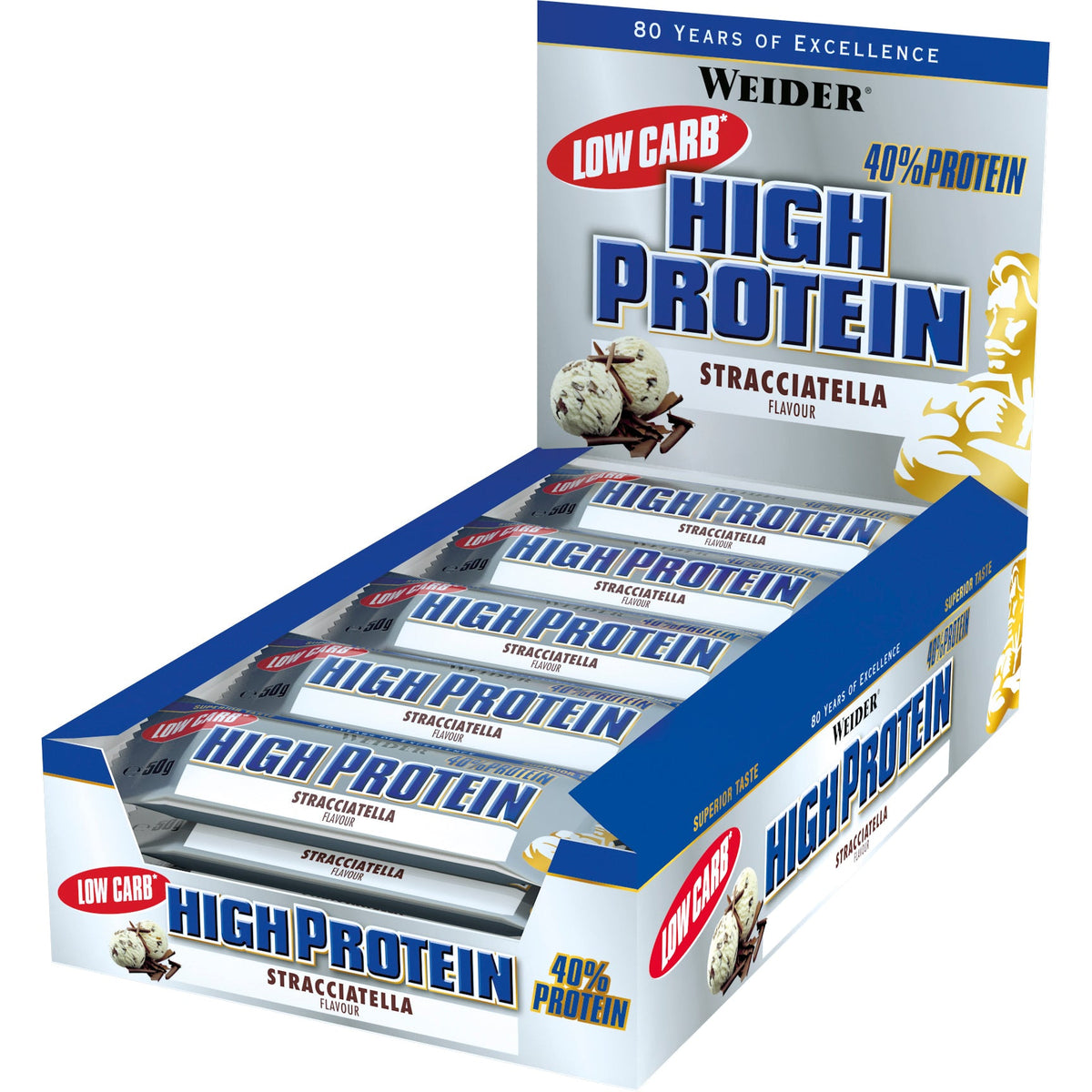 Weider 40% HIGH Protein Bar (24* 50g kleine Riegel Box) - fit and life shop