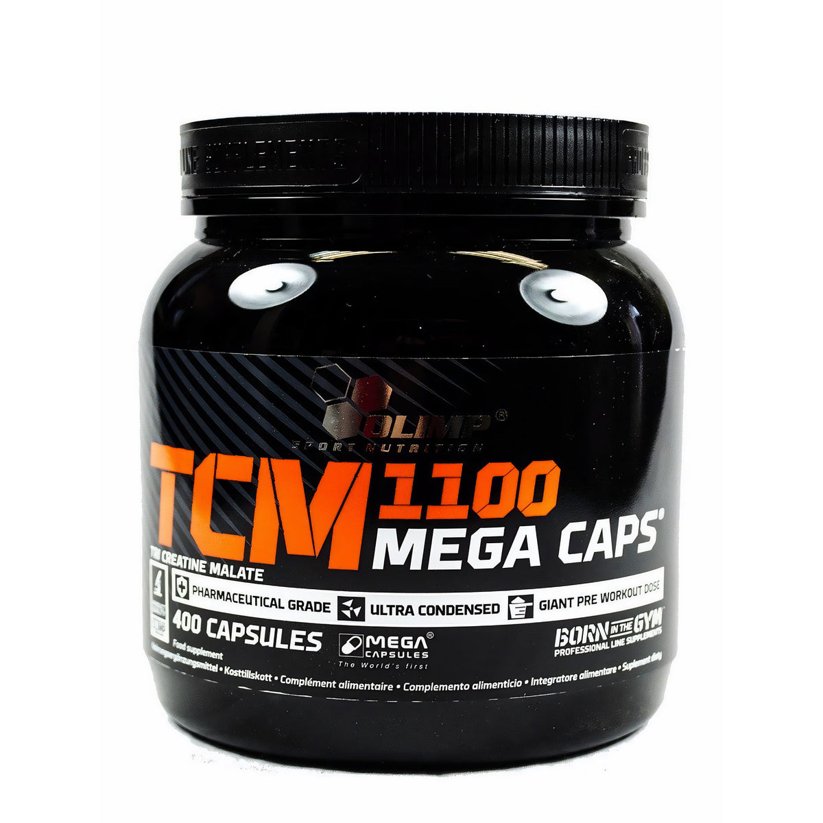 Olimp TCM Mega Caps Creatine in Kapseln, 400 Stück, sportliche Nahrungsergänzung für Muskelaufbau und Energie.