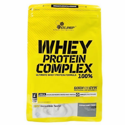 Olimp Whey Protein Complex 100% in 700g Beutel, cremiger Proteinshake mit hochwertigem Molkenprotein, ideal für Muskelaufbau.