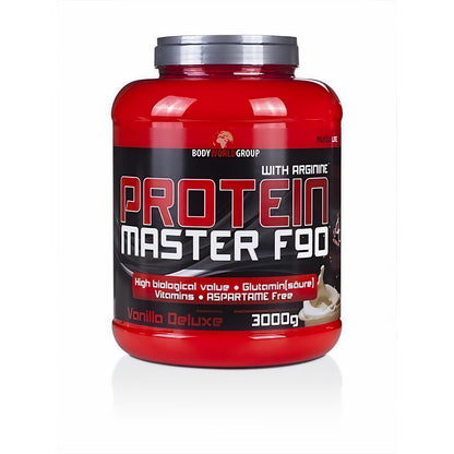 Mehrkomponenten Protein BWG Muscle Line Protein Master F90 von BodyworldGroup, 3000g, verschiedene Geschmacksrichtungen