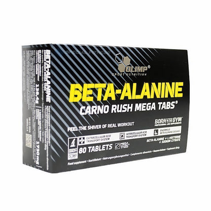 Olimp Beta-Alanin Carno Rush Amino Kapseln in Tablettenform, 80 Stück, für sportliche Leistung und Muskelenergie