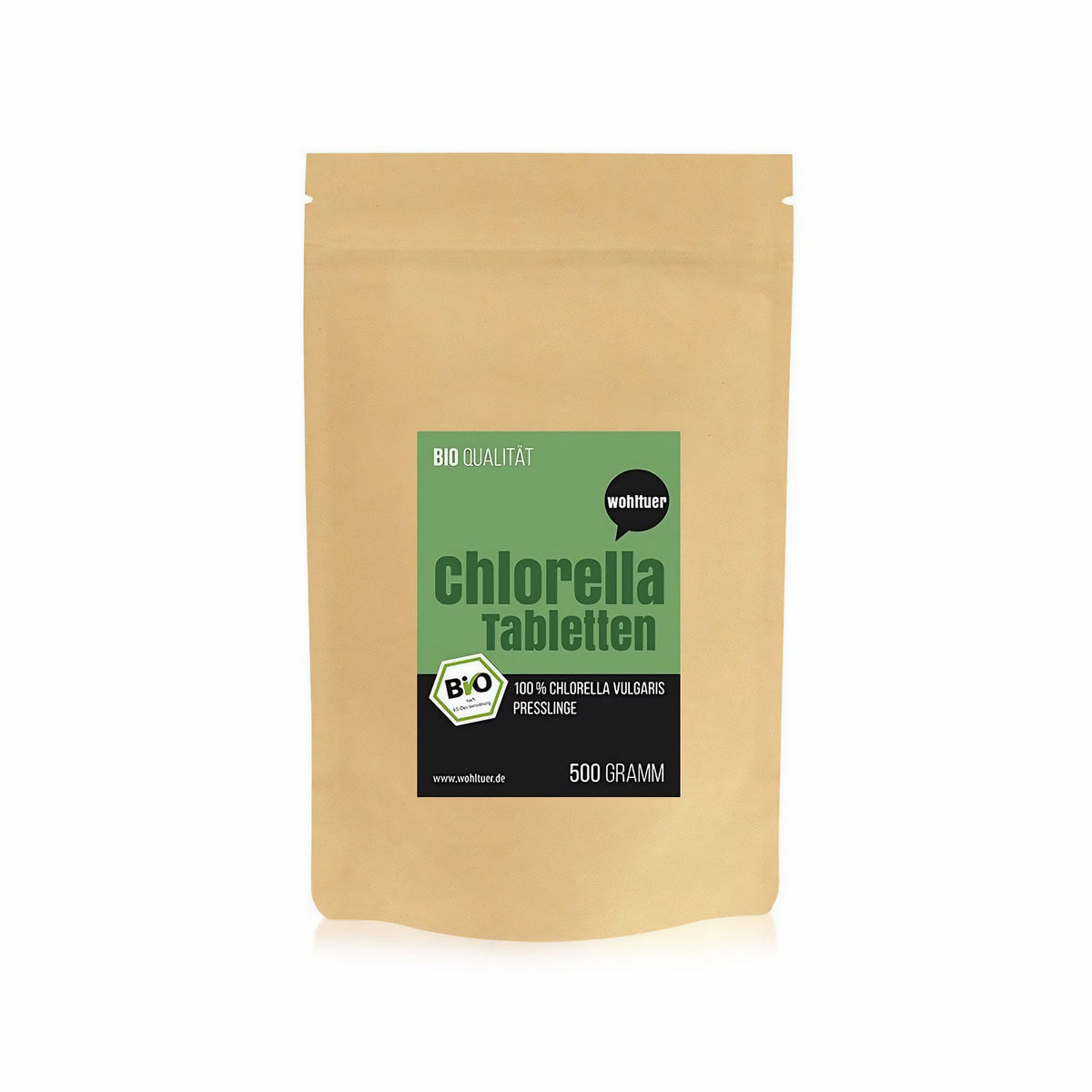 Wohltuer Bio Chlorella Tabletten, grünes Nahrungsergänzungsmittel, 500g Packung, Vitamine und Mineralien, natürliche pflanzliche Quelle