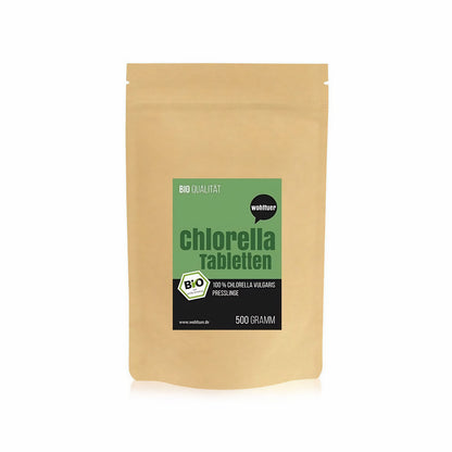 Wohltuer Bio Chlorella Tabletten, grünes Nahrungsergänzungsmittel, 500g Packung, Vitamine und Mineralien, natürliche pflanzliche Quelle