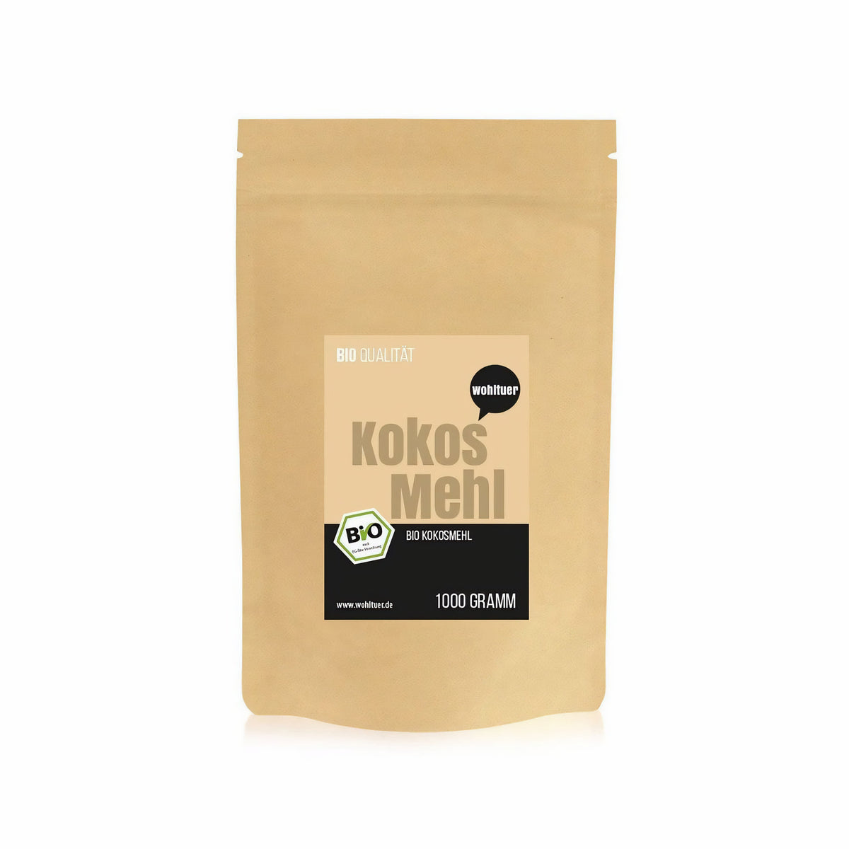 Bio Kokosmehl von Wohltuer zum Backen, fein gemahlen, in 1000g Packung, ideal für glutenfreies Backen und gesunde Rezepte