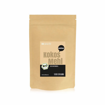 Bio Kokosmehl von Wohltuer zum Backen, fein gemahlen, in 1000g Packung, ideal für glutenfreies Backen und gesunde Rezepte