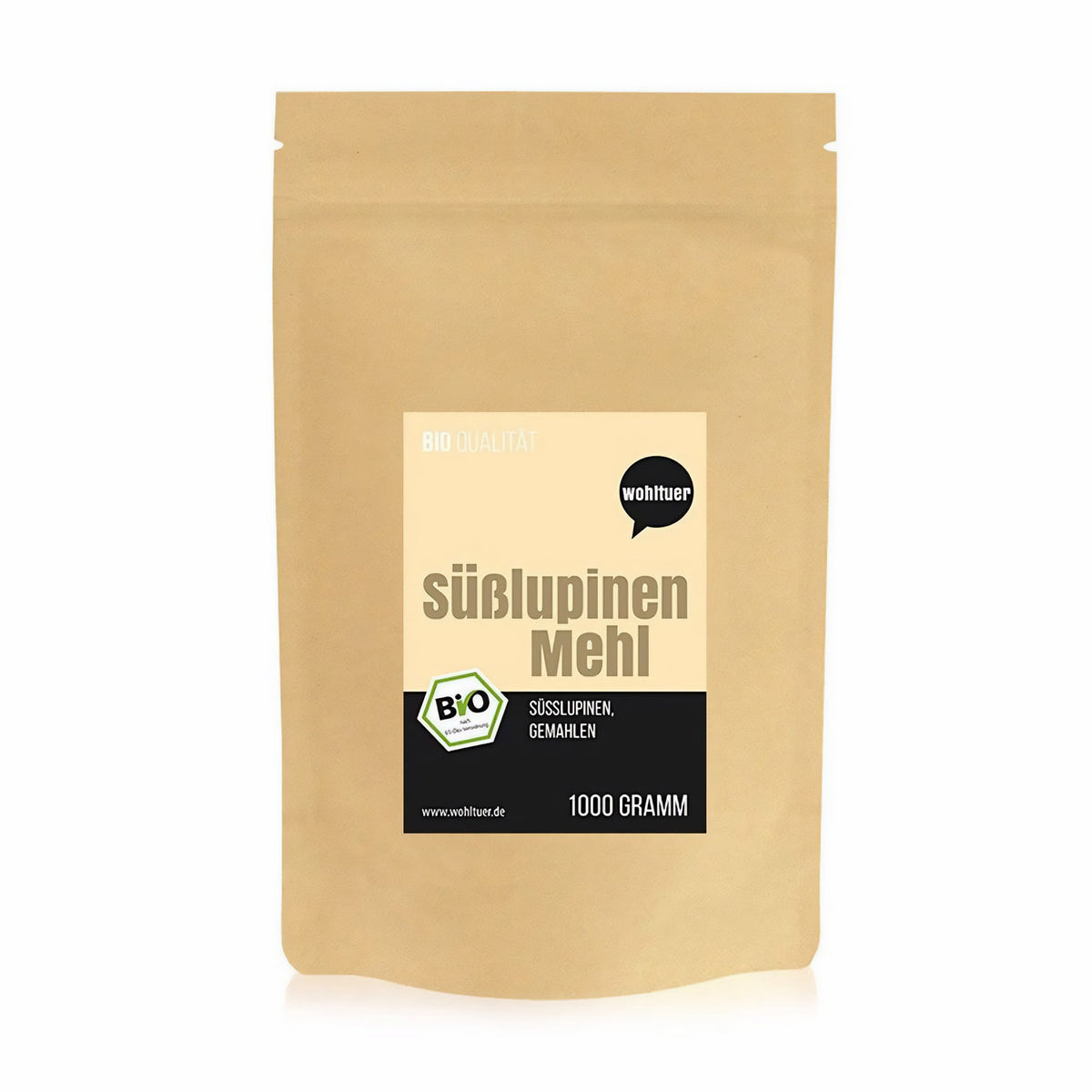 Bio Süßlupinenmehl von Wohltuer zum Backen, in 1000g Packung, feines, helles Mehl für gesunde Backrezepte