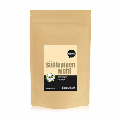 Bio Süßlupinenmehl von Wohltuer zum Backen, in 1000g Packung, feines, helles Mehl für gesunde Backrezepte