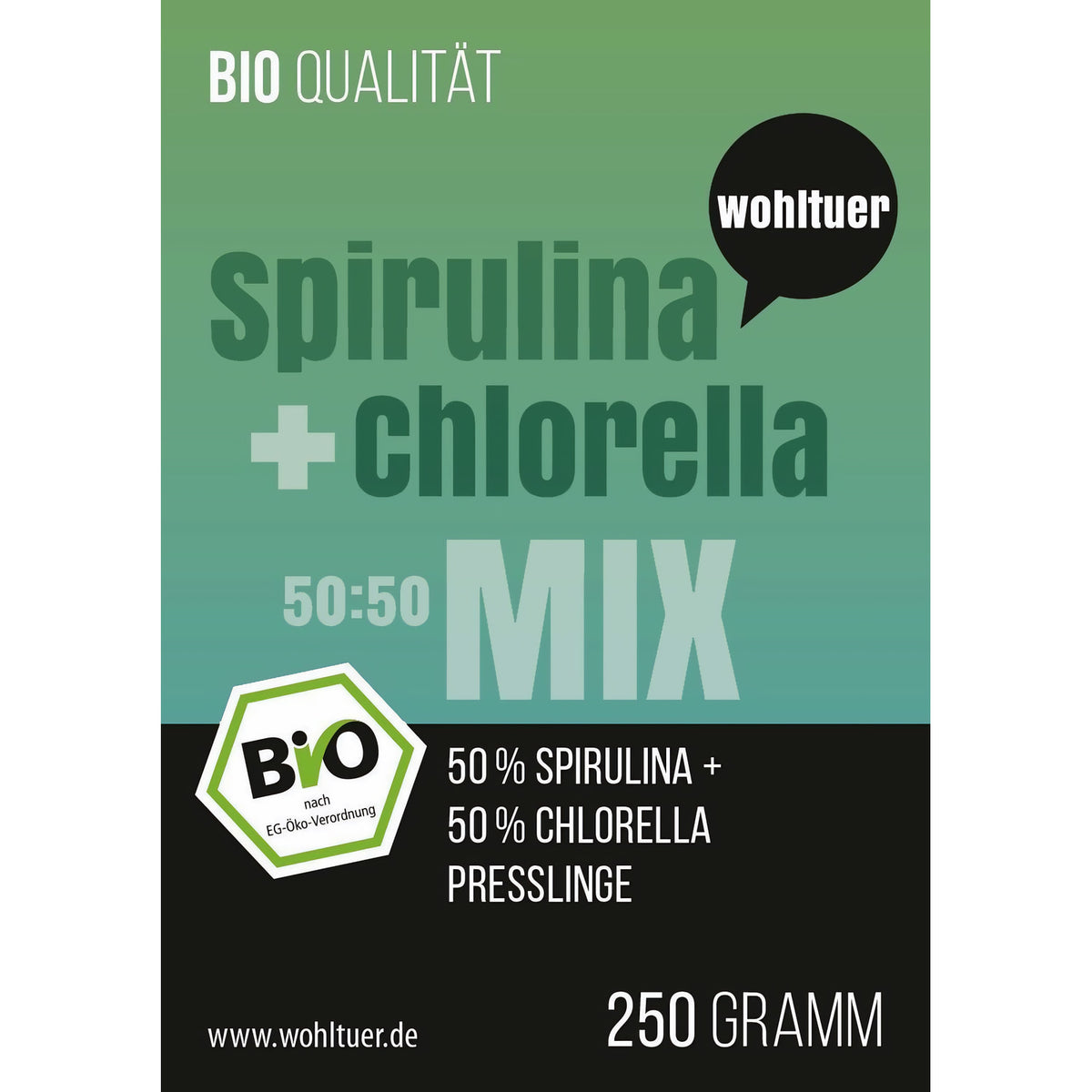 Wohltuer Spirulina + Chlorella Bio Algen Mix Tabletten - 250g — Abbildung 3