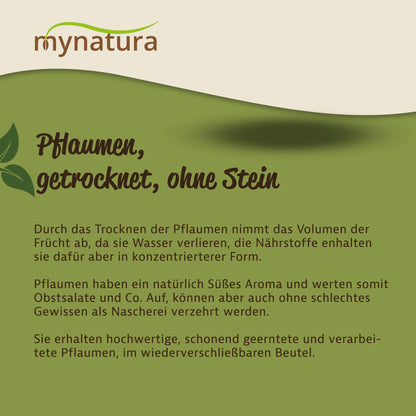 Mynatura Getrocknete Pflaumen in Premiumqualität – ab 1000g - fit and life shop