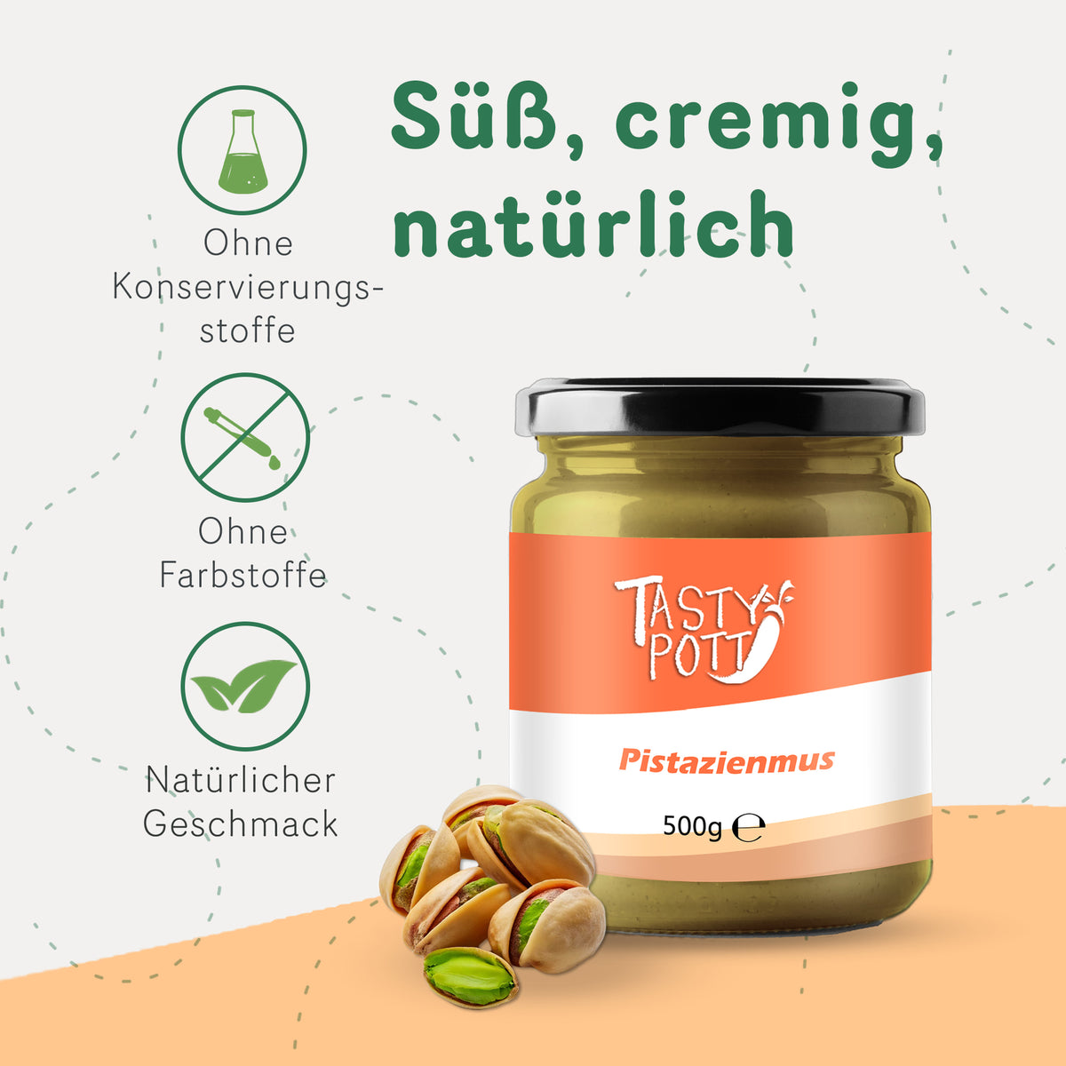 Tasty Pott Pistazienmus - Nussmus im Glas — Abbildung 2