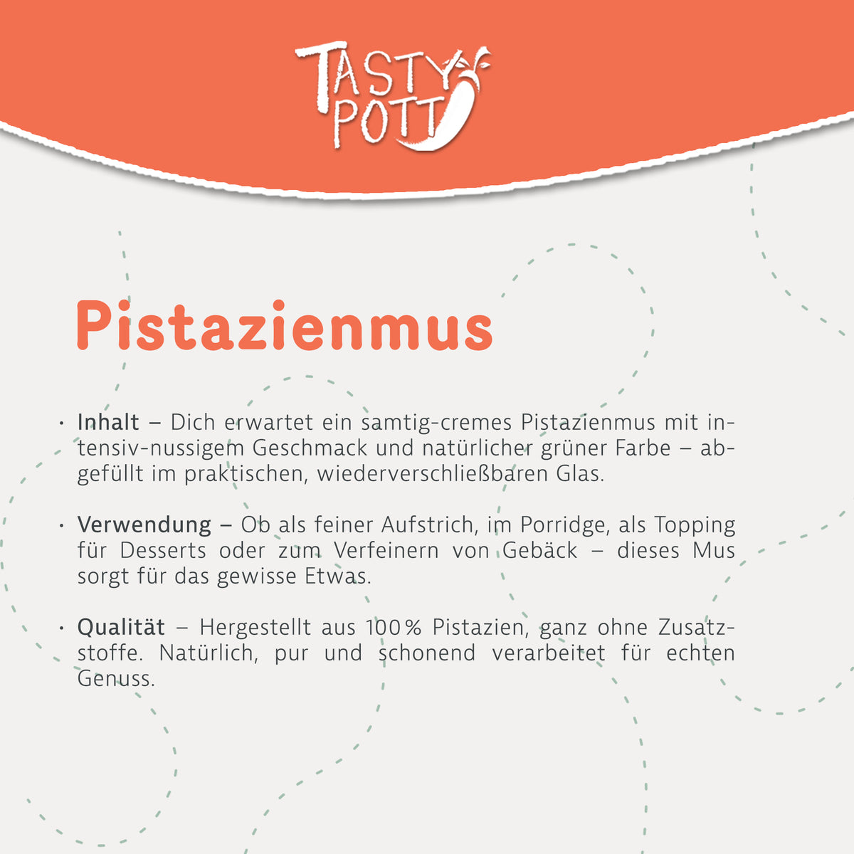 Tasty Pott Pistazienmus - Nussmus im Glas — Abbildung 3