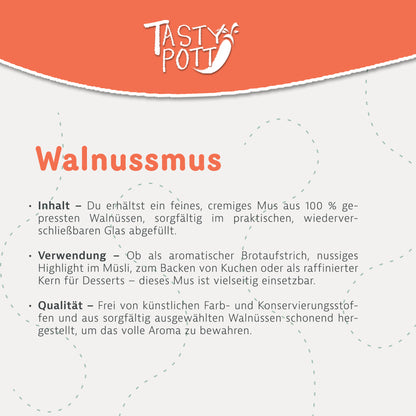 Tasty Pott Walnussmus - Nussmus Walnuss - 280g Glas — Abbildung 3
