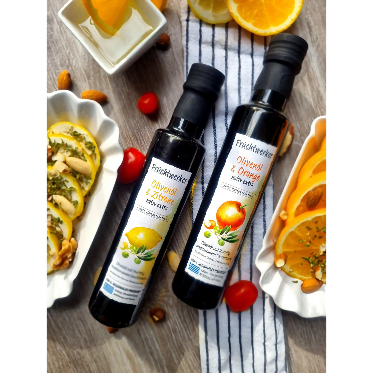 Fruchtwerker Olivenöl + Zitrone 250ml und Olivenöl + Orange 250ml Set — Abbildung 4
