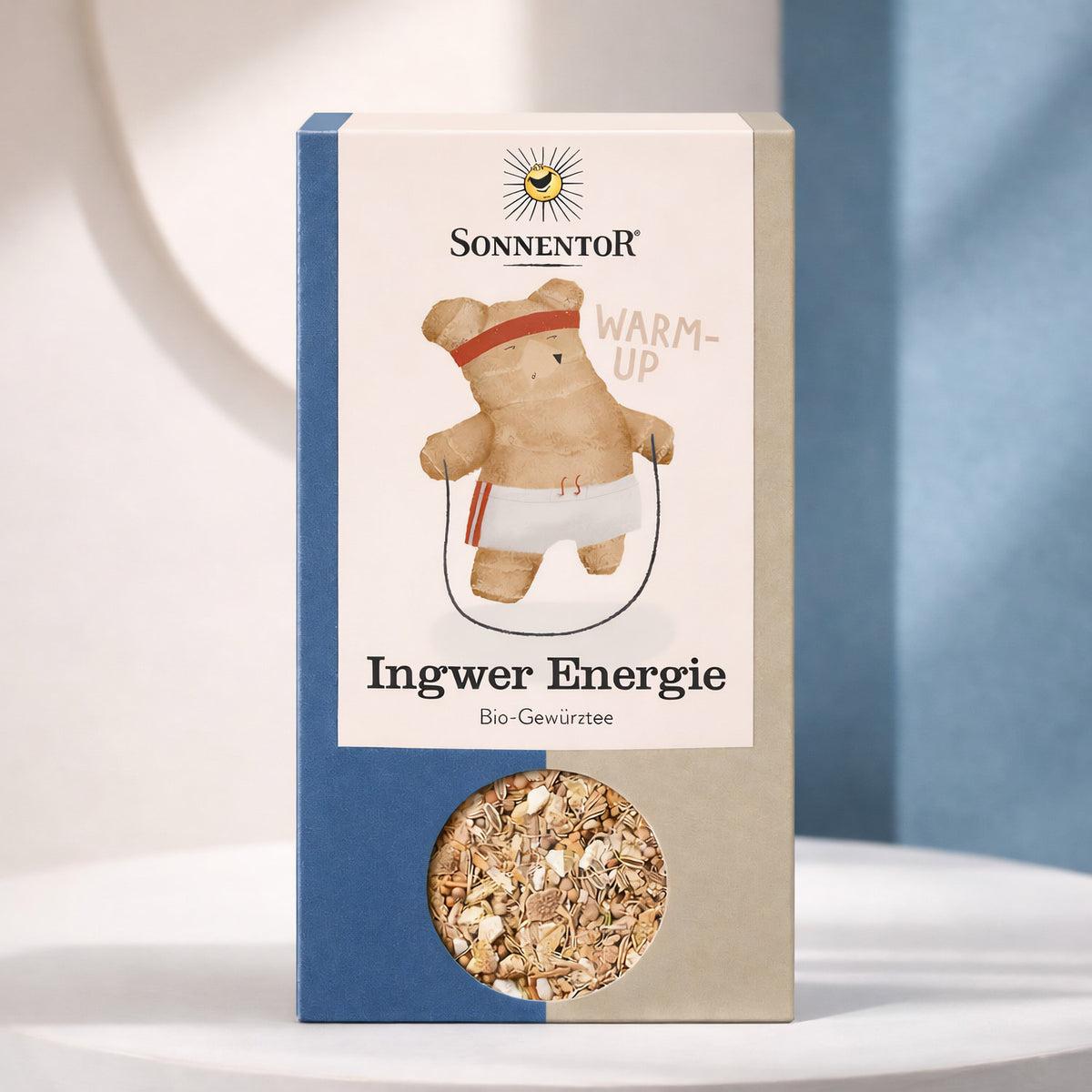 Bio Ingwer Energie Tee von Sonnentor, lose, mit frischem Ingwer und Kräutern, für belebenden Genuss in einer Tüte.