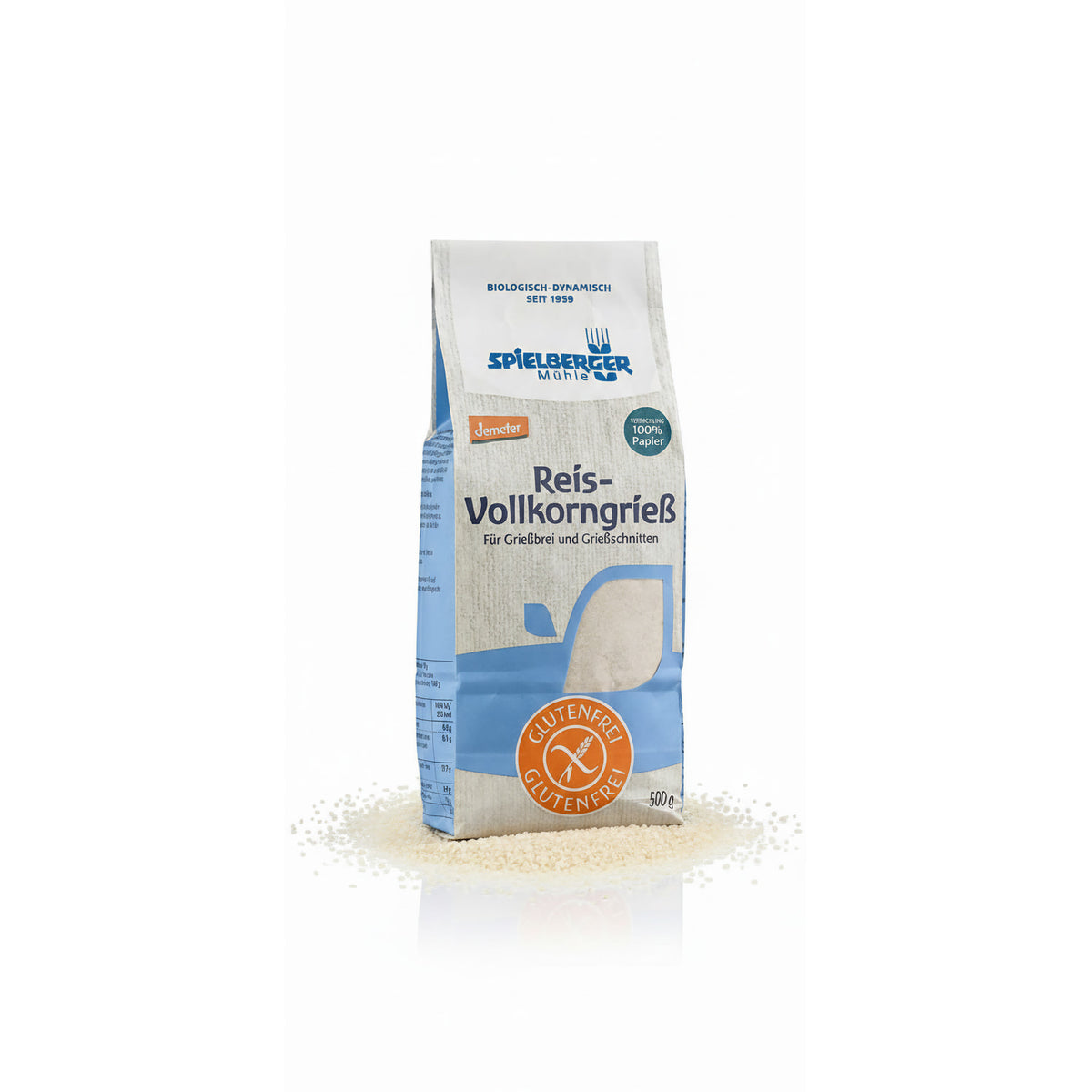 Spielberger Bio Glutenfreier Reis-Vollkorngrieß 500 g - fit and life shop