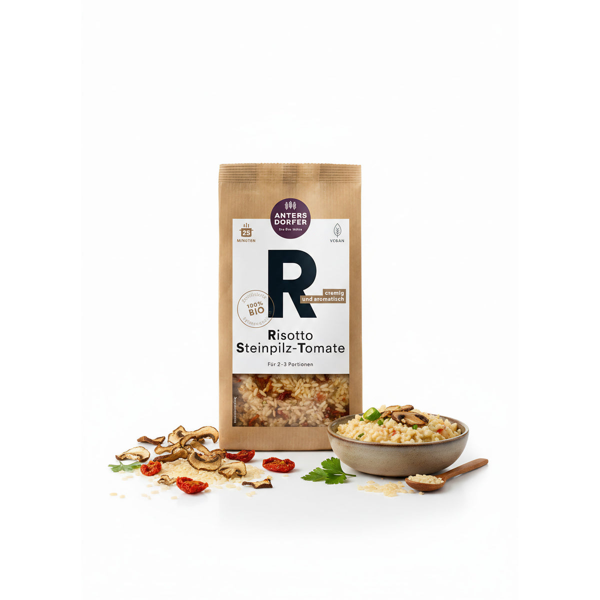 Antersdorfer - Die Bio-Mühle Bio Risotto Steinpilz-Tomate (6x150g) - fit and life shop