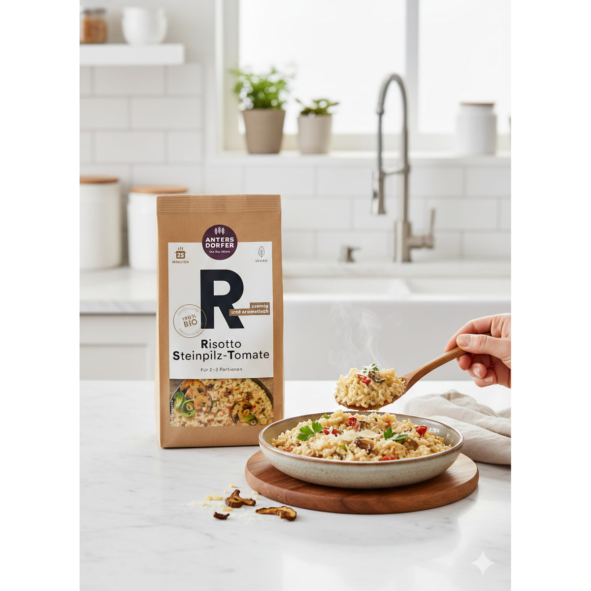 Antersdorfer - Die Bio-Mühle Bio Risotto Steinpilz-Tomate (6x150g) - fit and life shop