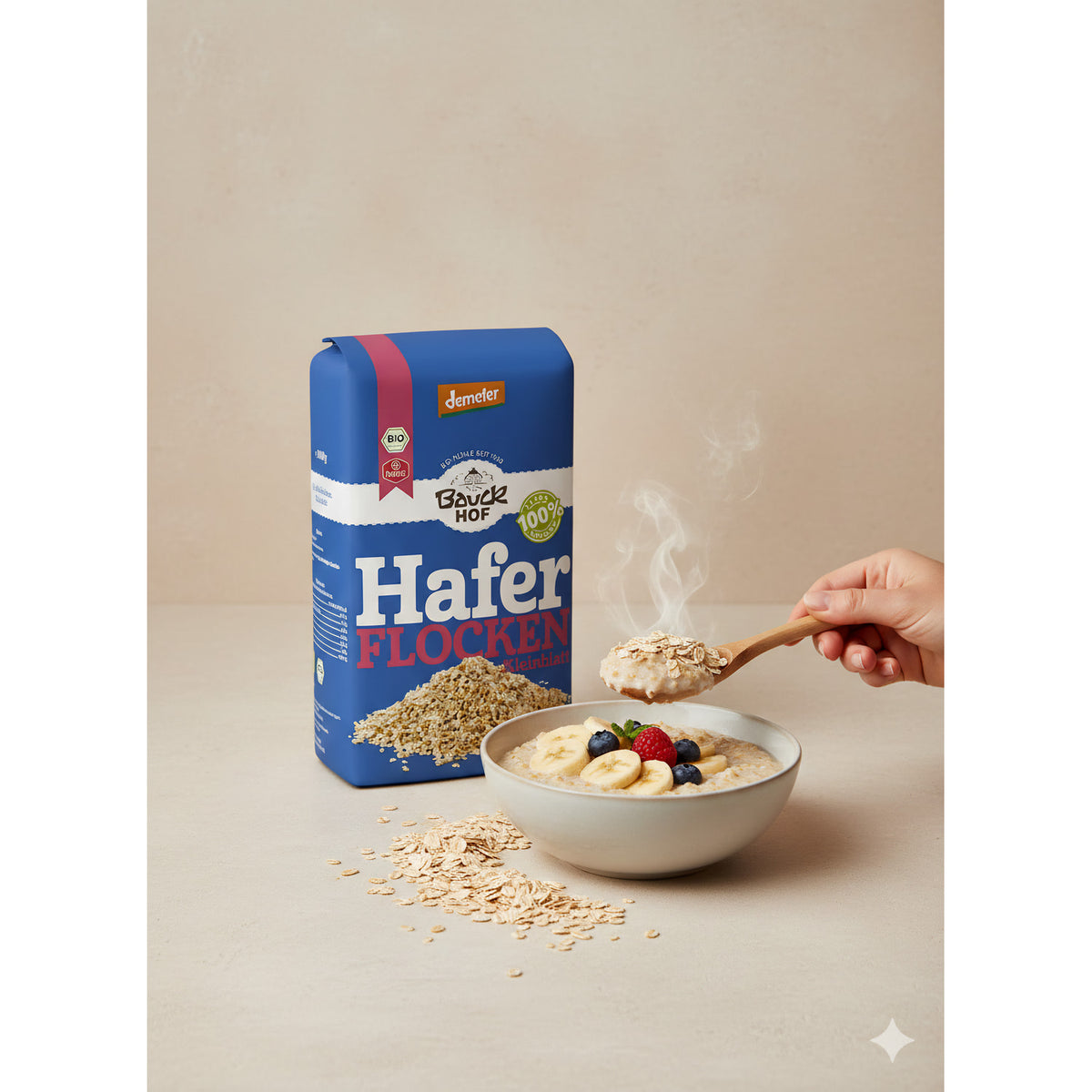 Bauckhof Bio Haferflocken Kleinblatt Demeter (ab 1000g) - fit and life shop
