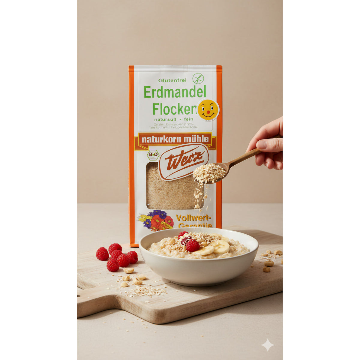 Werz Erdmandel-Flocken glutenfrei 1er Pack (1 x 250 g Packung) - Bio … - fit and life shop