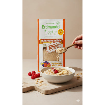 Werz Erdmandel-Flocken glutenfrei 1er Pack (1 x 250 g Packung) - Bio … - fit and life shop