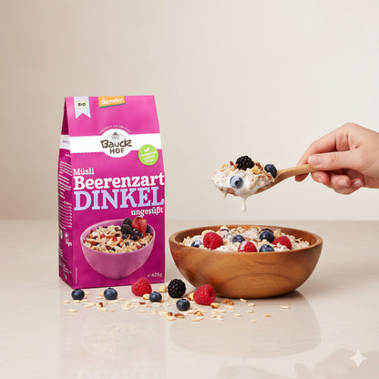 Bauckhof Bio Dinkelmüsli Beerenzart 425g - fit and life shop